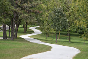 Winding trail on west side