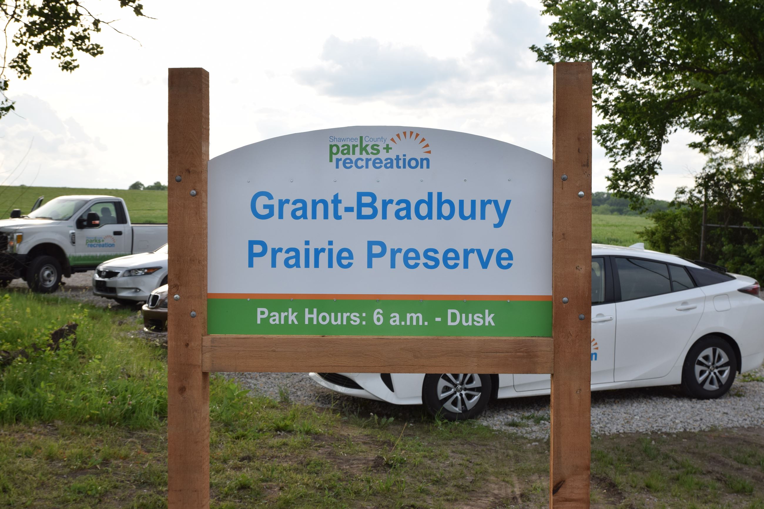 Grant Bradbury Prairie Preserve sign
